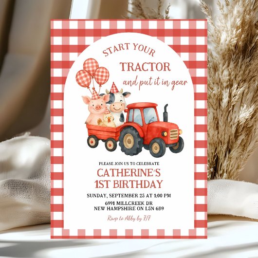 Invitation d'anniversaire de première année de fêt