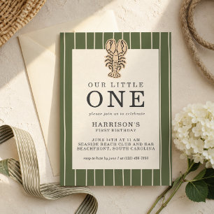 Invitation d'anniversaire de première année Preppy