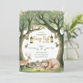 Invitation d'anniversaire de première forêt de fée (Debout devant)
