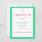 Invitation d'anniversaire de Preppy (Devant)