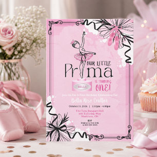 Invitation d'anniversaire de Prima Ballerina