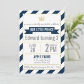 Invitation d'anniversaire de prince de paillettes  (Debout devant)