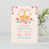 Invitation d'anniversaire de princesse (Debout devant)