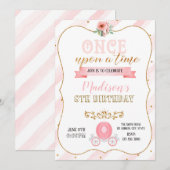 Invitation d'anniversaire de princesse (Devant / Derrière)