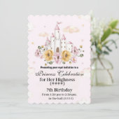 invitation d'anniversaire de princesse (Debout devant)