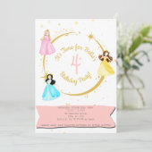 Invitation d'anniversaire de princesse (Debout devant)
