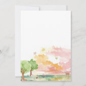 Invitation d'anniversaire de princesse à l'aquarel (Dos)