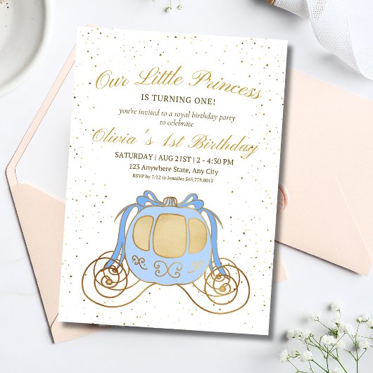 Invitation d'anniversaire de princesse, Carrosse d