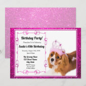 Invitation d'anniversaire de princesse Cavalier Ki (Devant / Derrière)
