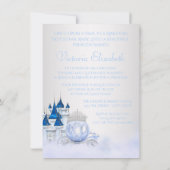 Invitation d'anniversaire de princesse Cendrillon (Dos)