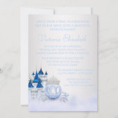 Invitation d'anniversaire de princesse Cendrillon (Dos)
