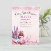 Invitation d'anniversaire de princesse Château de  (Debout devant)