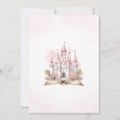Invitation d'anniversaire de princesse de château  (Dos)