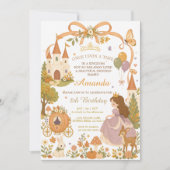 Invitation d'anniversaire de princesse de conte de (Devant)