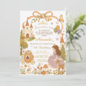 Invitation d'anniversaire de princesse de conte de (Debout devant)