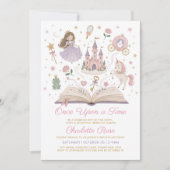 Invitation d'anniversaire de princesse de conte de (Devant)