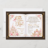 Invitation d'anniversaire de princesse de conte de (Devant)