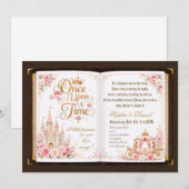 Invitation d'anniversaire de princesse de conte de (Devant / Derrière)