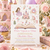 Invitation d'anniversaire de princesse de conte de