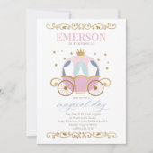 Invitation d'anniversaire de princesse de conte de (Devant)