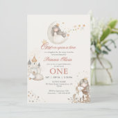 Invitation d'anniversaire de princesse de conte de (Debout devant)