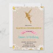 Invitation d'anniversaire de princesse de fée ench (Devant)