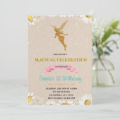 Invitation d'anniversaire de princesse de fée ench (Debout devant)