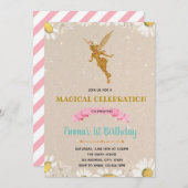 Invitation d'anniversaire de princesse de fée ench (Devant / Derrière)