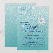 Invitation d'anniversaire de princesse d'hiver (Devant / Derrière)