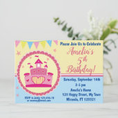 Invitation d'anniversaire de princesse du château (Debout devant)