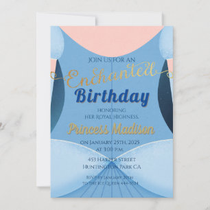 Invitation d'anniversaire de Princesse Enchantée