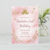 Invitation d'anniversaire de princesse enchantée R (Debout devant)