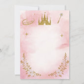 Invitation d'anniversaire de princesse enchantée R (Dos)