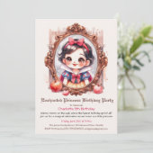 Invitation d'anniversaire de princesse enchantée S (Debout devant)