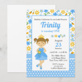 Invitation d'anniversaire de princesse, fête de pr (Devant / Derrière)