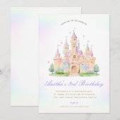 Invitation d'anniversaire de princesse, Fête du Ch (Devant / Derrière)