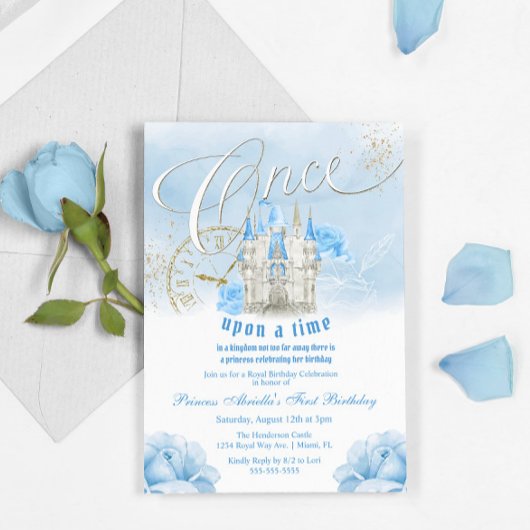 Invitation d'anniversaire de princesse Il était un