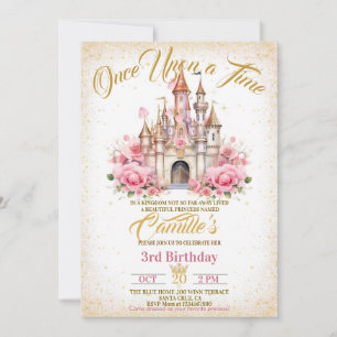 Invitation d'anniversaire de princesse Il était un