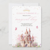 Invitation d'anniversaire de princesse, Jour Magiq (Devant)