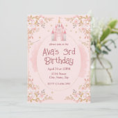 Invitation d'anniversaire de princesse magique | A (Debout devant)