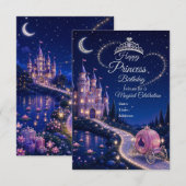 Invitation d'anniversaire de princesse | Partie de (Devant / Derrière)