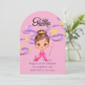 invitation d'anniversaire de princesse rose (Debout devant)