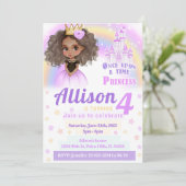 Invitation d'anniversaire de princesse rose africa (Debout devant)