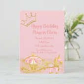 invitation d'anniversaire de princesse rose pour l (Debout devant)