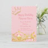 invitation d'anniversaire de princesse rose pour l (Debout devant)