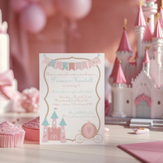 Invitation d'anniversaire de princesse royale