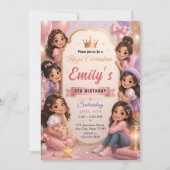 Invitation d'anniversaire de princesse Royale Célé (Devant)