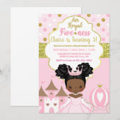 Invitation d'anniversaire de princesse royale pour (Devant / Derrière)