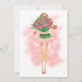Invitation d'anniversaire de printemps rose (Devant)