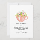 Invitation d'anniversaire de printemps rose (Dos)